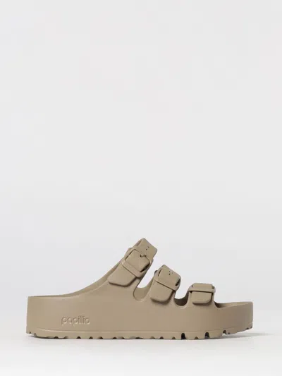 Birkenstock Florida Buckle-strap Platform Slides In Neutral