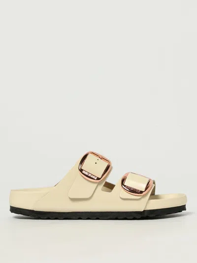 BIRKENSTOCK FLAT SANDALS BIRKENSTOCK WOMAN COLOR BEIGE,H12343022