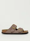 Birkenstock Sandals Round Open Textured Sole Lateral Maxi Buckles In Purple