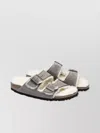 Birkenstock High Quality Suede Sandals With Sheepskin Lining In Brown