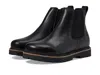 Birkenstock Highwood Slip On Womens Faux Leather Round Toe Ankle Boots In Black