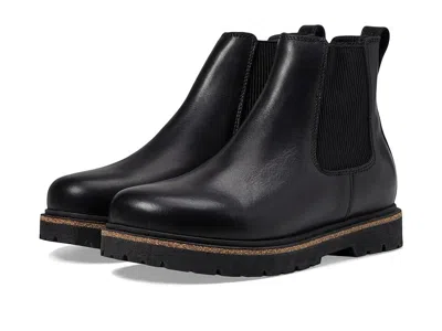 BIRKENSTOCK HIGHWOOD BOOTS WOMEN'S US 11 BLACK LEATHER SLIP ON ROUND TOE ZPO1092