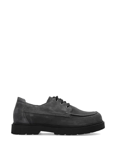 Birkenstock Highwood Moc Lace Low Nubuck Shoes In Gray