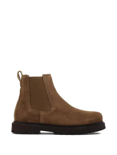 Birkenstock Highwood Pull-tab Ribbed Boots In Brown