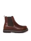 Birkenstock Highwood Slip-on Leather Boots In Brown