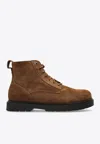 Birkenstock Highwood Suede Lace-up Ankle Boots In Brown