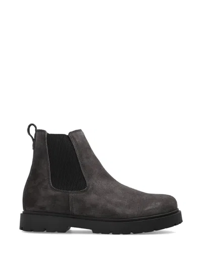 Birkenstock Highwood Suede Leather Boots In Gold