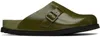 Birkenstock Khaki 33 Dougal Sandals In Moss