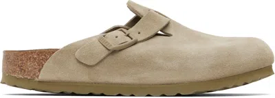 Birkenstock Khaki Narrow Boston Slip-on Loafers In Neutral