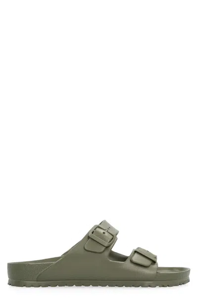 Birkenstock Khaki Synthetic Arizona Eva Slippers With Two Straps