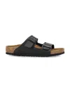 Birkenstock Womens Arizona Double-strap Leather Sandals Oiled Leather Black Eur 39 / 6 Uk In Black