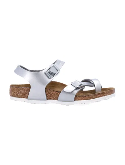 Birkenstock Kid - Taormina Sandals In Silver