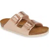 Birkenstock Kids' Arizona Metallic Slide Sandal
