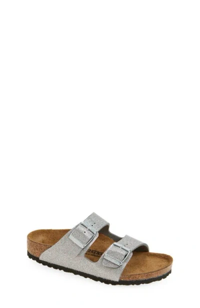 Birkenstock Kids' Arizona Sandal In Silver Sparkling