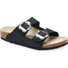 Birkenstock Arizona Flowers Double-buckle Slide Sandals In Black