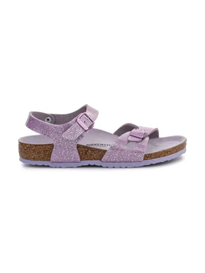 Birkenstock Kids' Cosmic Sparkle Mini Sandals In Purple