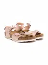 Birkenstock Kids Girls Rio Electric Pink Leather Sandals In Pink