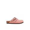 Birkenstock Kids Pink Clay Kay Birko-flor Birkibuc Clogs In Pink