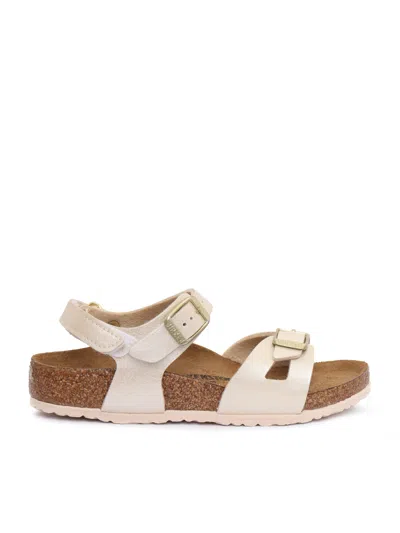 Birkenstock Kids Rio Hl Kids Graceful Pearl White, Birko Flor