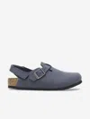 Birkenstock Round Head Muller Shoes In Blue