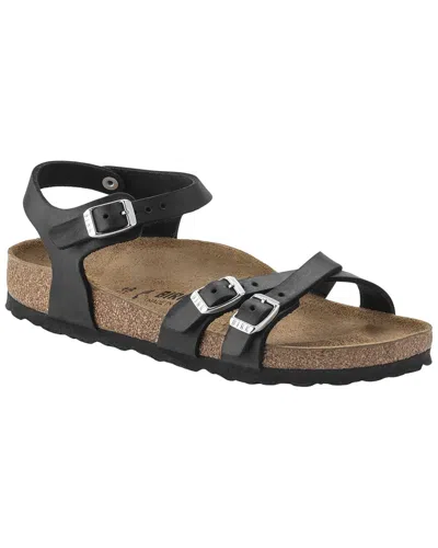 Birkenstock Kumba Oiled Leather Sandal In Black