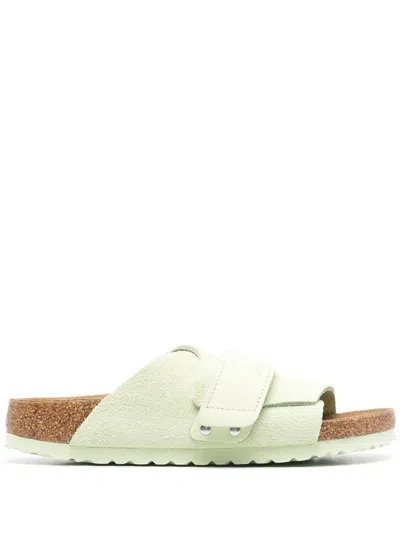 BIRKENSTOCK BIRKENSTOCK KYOTO FADED LIME, SUEDE LEATHER/NUBUCK SHOES