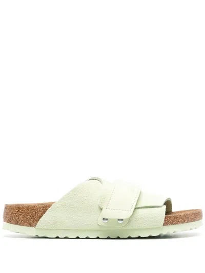 BIRKENSTOCK BIRKENSTOCK KYOTO FADED LIME, SUEDE LEATHER/NUBUCK SHOES