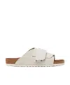 Birkenstock Kyoto Suede Slides In White