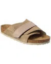 Birkenstock Kyoto Leather & Suede Sandal In Brown