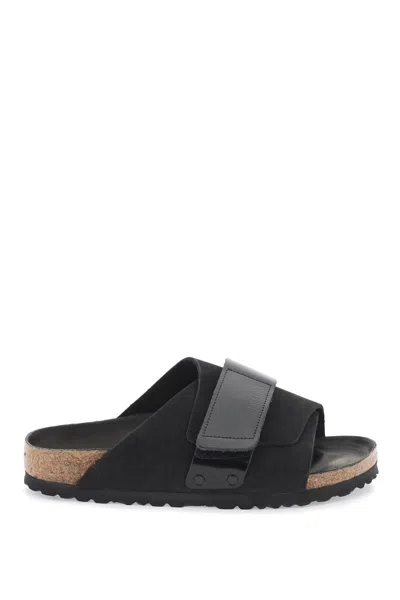 Birkenstock Kyoto Suede Nubuck Sandals In Black