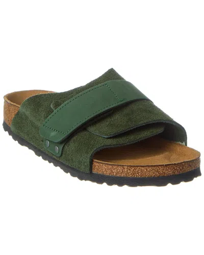 Birkenstock Kyoto Narrow Fit Suede Sandal In Green