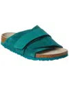 Birkenstock Kyoto Suede Slides In Blue