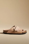 Birkenstock Kyoto Nubu Sandals In Beige