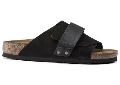 Pre-owned Birkenstock Kyoto Oiled Leather Suede Sneakers In Black