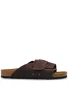 Birkenstock Men's Kyoto Slip On Strap Sandals In Brown