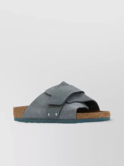 Birkenstock Kyoto Suede Cork Sole Slippers In Multi