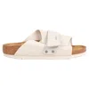 Birkenstock Kyoto Suede Sandal In White In Bianco