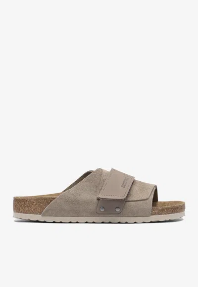 Birkenstock Kyoto Suede Sandals In Gray