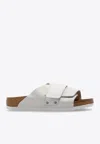 Birkenstock Kyoto Suede Slides In Gray