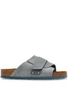 Birkenstock Kyoto Suede Slippers In Grey