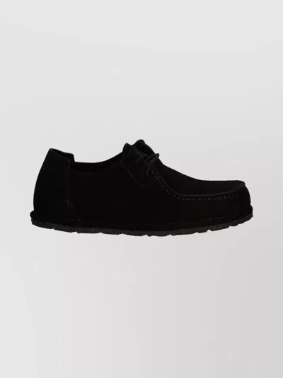 Birkenstock Lace-up Suede Leather Low Top Shoes In Black