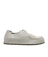 Birkenstock Utti Lace Up Deep Blue Loafers Whale Grey In Gray