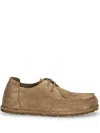 Birkenstock Taupe Utti Suede Leather Loafers In Brown