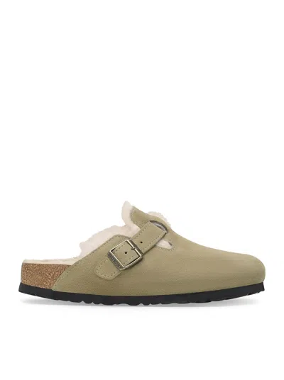 Birkenstock Lamb Fur Boston In Gray
