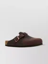 Birkenstock Leather Boston Slippers Buckle Detail