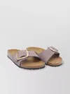 Birkenstock Leather Buckle Detail Open Toe Sandals In Neutral