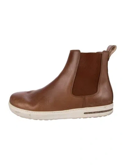 Pre-owned Birkenstock Leather Chelsea Boots In Brown