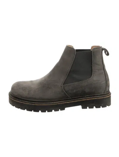 Pre-owned Birkenstock Leather Chelsea Boots In Gray
