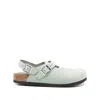 Birkenstock 'tokio' Light Blue Mules With Buckles On The Front And Back