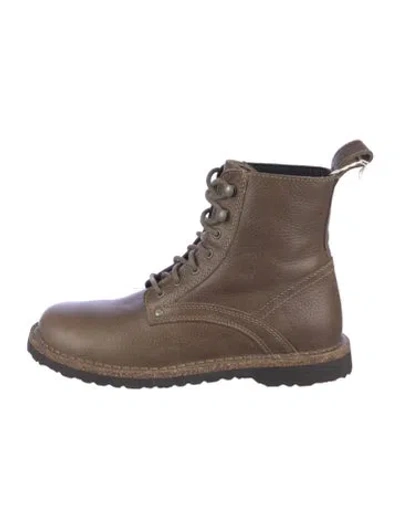 Pre-owned Birkenstock Leather Combat Boots In Brown